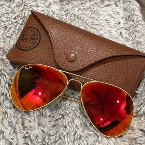 rayban sunglasses red aviator